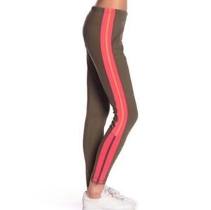 Free People Dales Leggings Orange And Green Stripe NWT